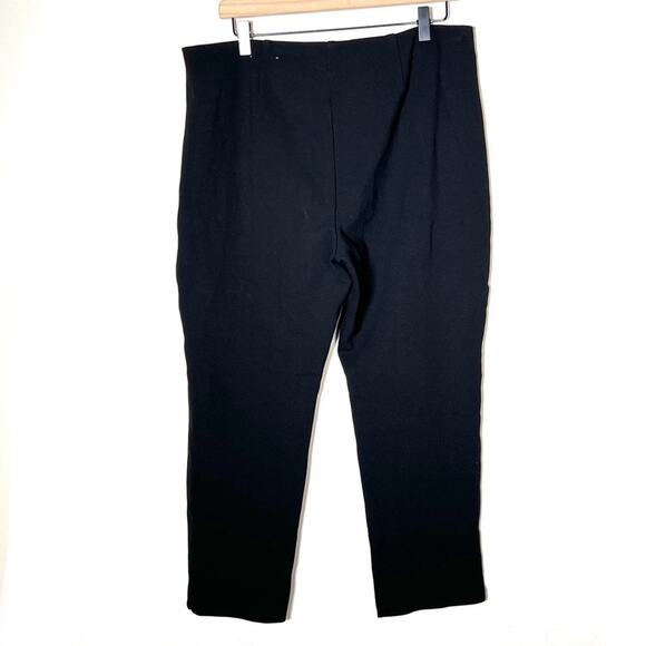 Chico's 2.5 black elastic waist casual straight leg pants size 14 B188 - Picture 4 of 4